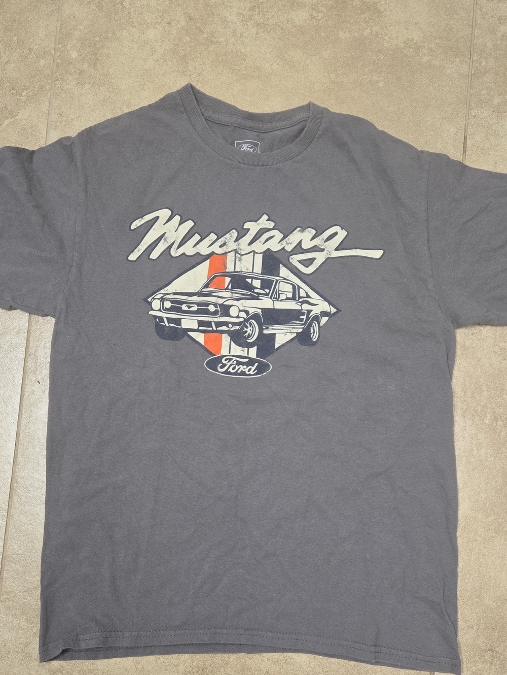 Ford Mustang Gray T-Shirt for Men